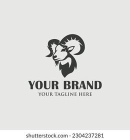 Goat head icon logo vector