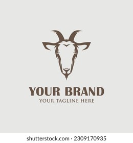 Goat head icon logo vector