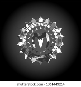 goat head icon on grey camo texture