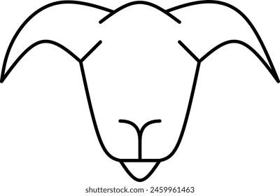 goat head icon, goat icon sign