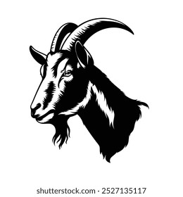  Ícone Cabeça de Cabra silhueta vetor ilustração 