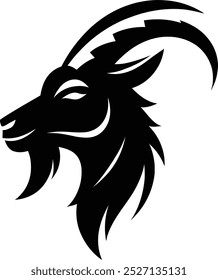  Goat Head icon silhouette vector illustration 