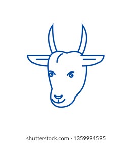 Simple Goat Head Drawing