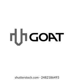 Goat head logo with abstract and simple design for brand identity