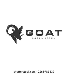 goat head logo design icon