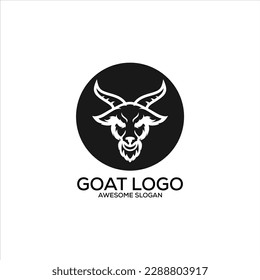color del icono de diseño del logotipo de la cabeza de la cabra