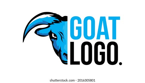 Goat head Logo design, Goat illustration vector