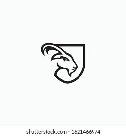 goat head logo design template vector illustration