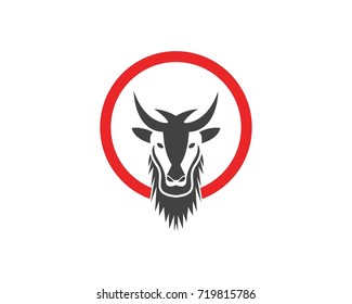 Goat Head Logo Design template