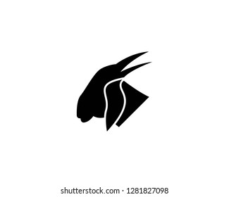 Goat head logo design vector illustration
