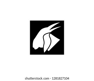 Goat head logo design vector illustration