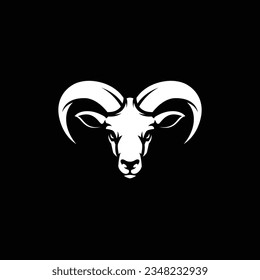 goat head logo design. vector illustration