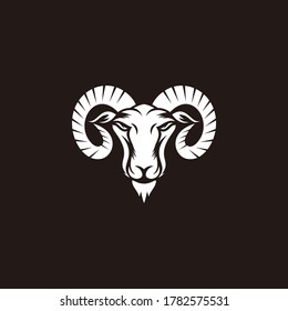 goat head logo icon design vector template