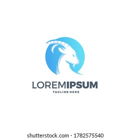 goat head logo icon design vector template