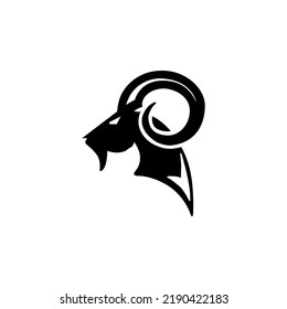 plantilla vectorial de diseño de iconos de cabeza de cabra