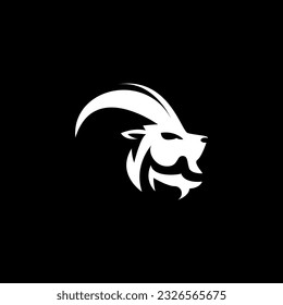 Goat head logo icon design vector