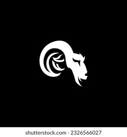 Goat head logo icon design vector