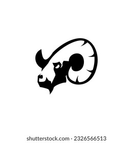 Goat head logo icon design vector