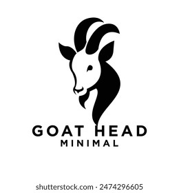 Goat Head logo icon design illustration template