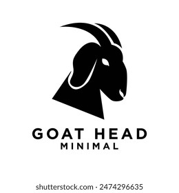Goat Head logo icon design illustration template