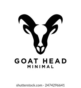Goat Head logo icon design illustration template