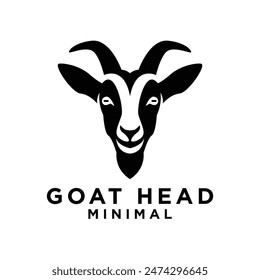 Goat Head logo icon design illustration template