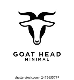 Goat Head logo icon design illustration template