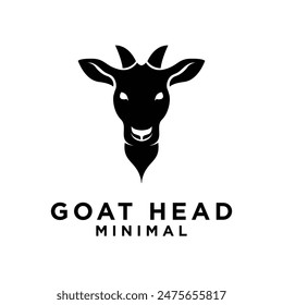 Goat Head logo icon design illustration template