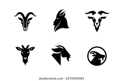 Ziegenkopf Logo Symbol Design Illustration Vorlage