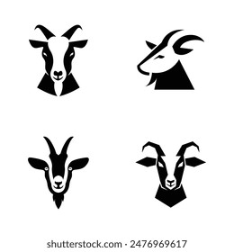 Ziegenkopf Logo Symbol Design Illustration Vorlage