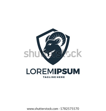 goat head logo icon design vector template