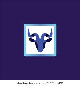 goat head logo icon vector template