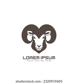 Logo de la cabeza de la cabra icono diseño vectorial diseño de ilustrador logotipo de la cabra diseño icono de la cabra logo de la compañía moderna logotipo