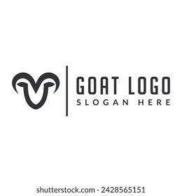 goat head logo icon vector illustration