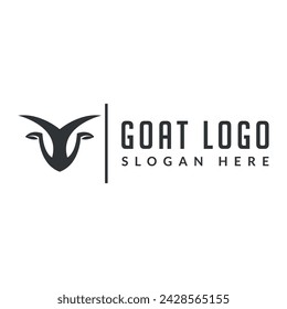 goat head logo icon vector illustration