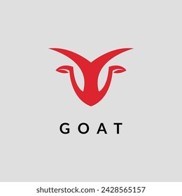 goat head logo icon vector illustration