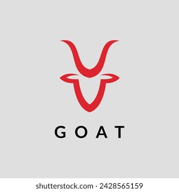 goat head logo icon vector illustration