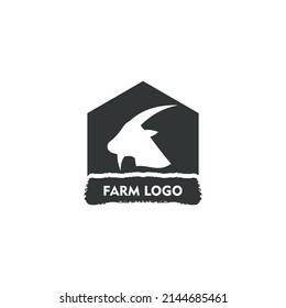 goat head logo vector and goat head logo
