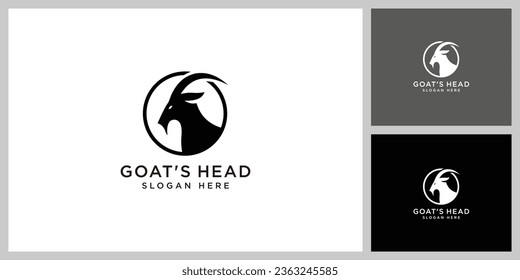 goat head logo vector design