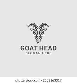 goat head logo vector and icon design
