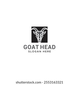 goat head logo vector and icon design
