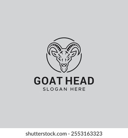 goat head logo vector and icon design
