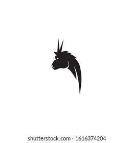 Goat head logo vector illustration