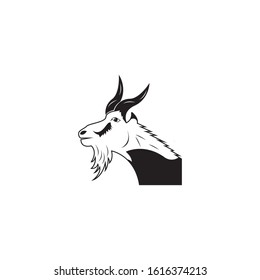 Goat head logo vector illustration