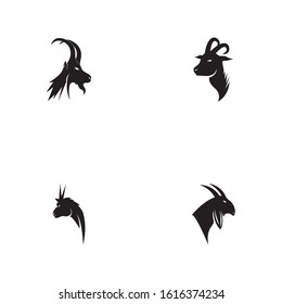 Goat head logo vector illustration
