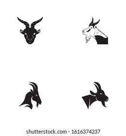 Goat head logo vector illustration