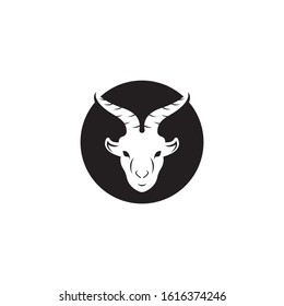 Goat head logo vector illustration