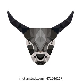 goat head low poly isolated icon vector illustration design