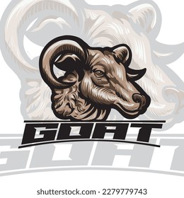 goat head mascot logo  vector illustration
