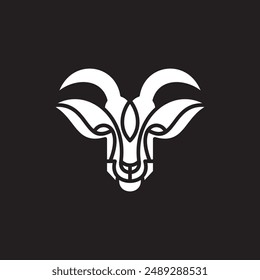 Goat Head modern logo design template, suitable for your company